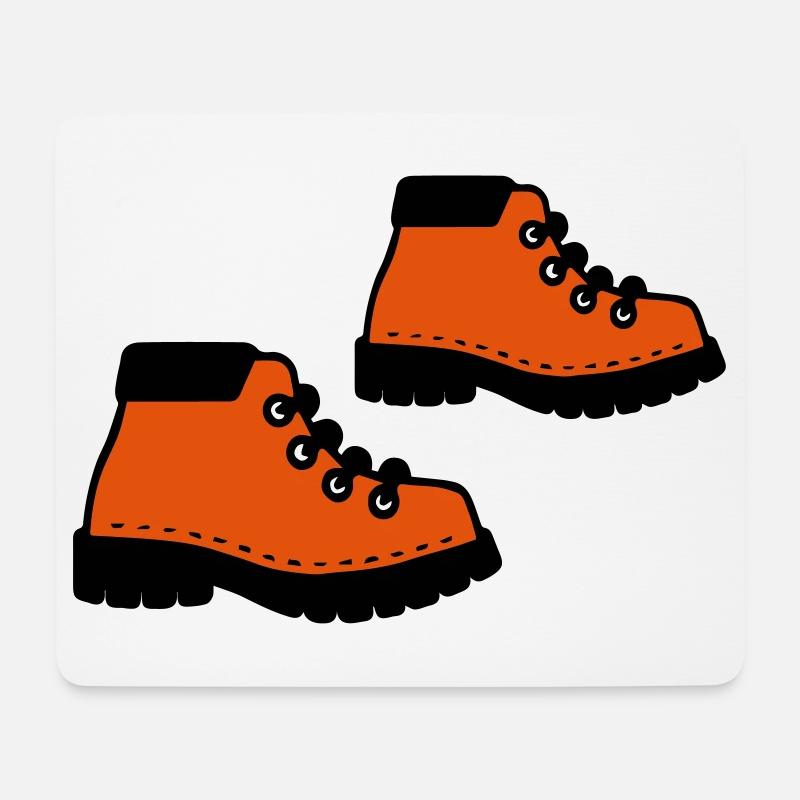 Wanderschuhe - Mousepad (Querformat) - Weiß