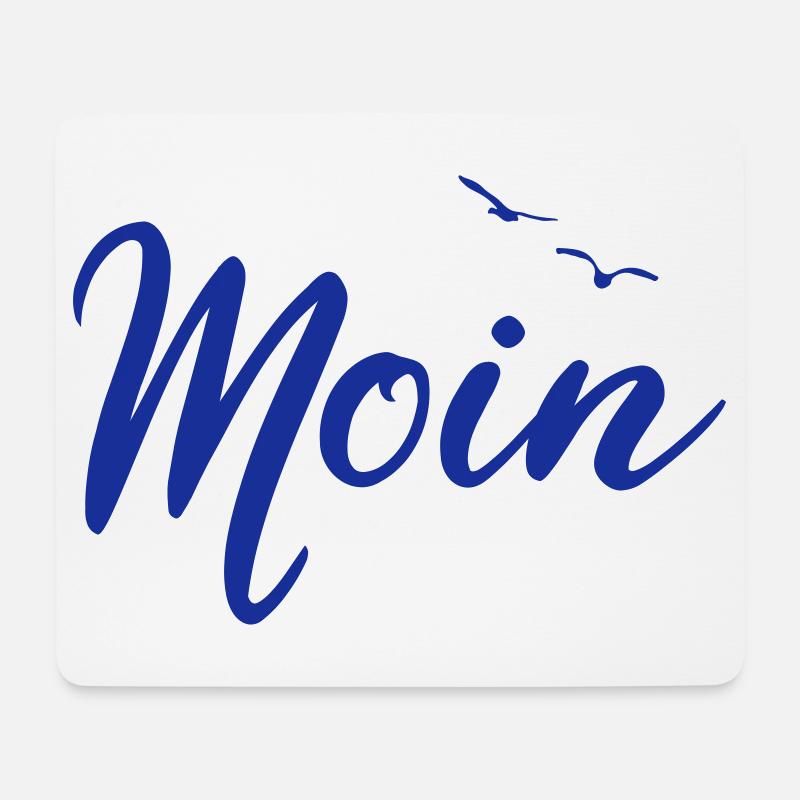 Moin & Möwen (D.I.Y.) - Mousepad (Querformat) - Weiß
