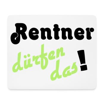 Rentner Spruch Neon Grün - Mousepad (Querformat) - Weiß - Vorne