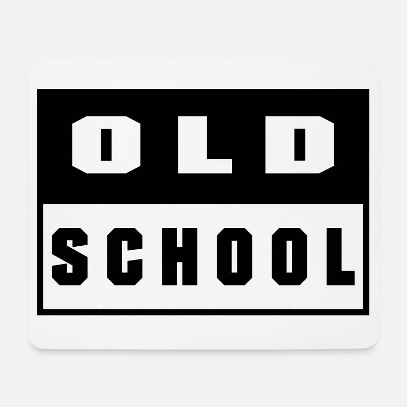 Old School - Mousepad (Querformat) - Weiß