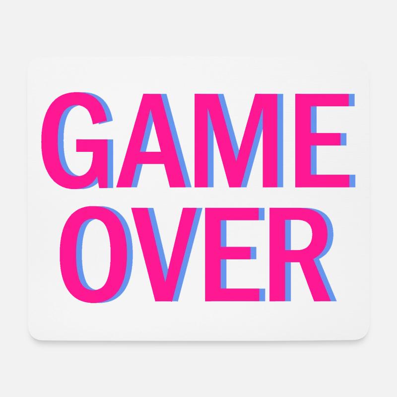 Game Over Neon Arcade Vibe - Mouse Pad (horizontal) - white