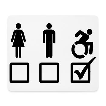 All wheelchair users are suitable* - Mouse Pad (horizontal) - white - Front