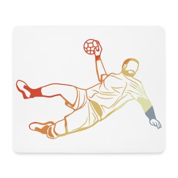 Retro Handball Player - Mouse Pad (horizontal) - white - Front