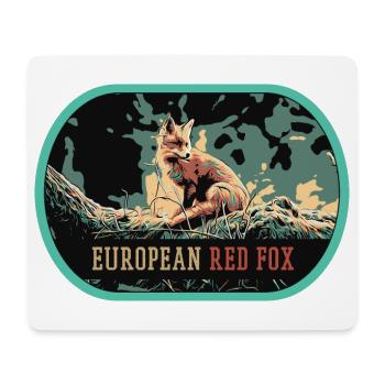 Illustration European Red Fox, Wild Beauty - Mouse Pad (horizontal) - white - Front