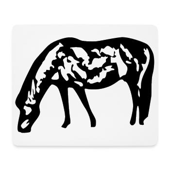 Pferde T-shirt Geschenk Reiter  - Mousepad (Querformat) - Weiß - Vorne