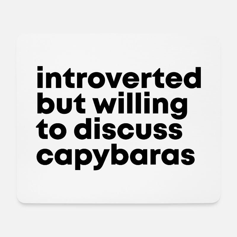 Capybara - Mousepad (Querformat) - Weiß