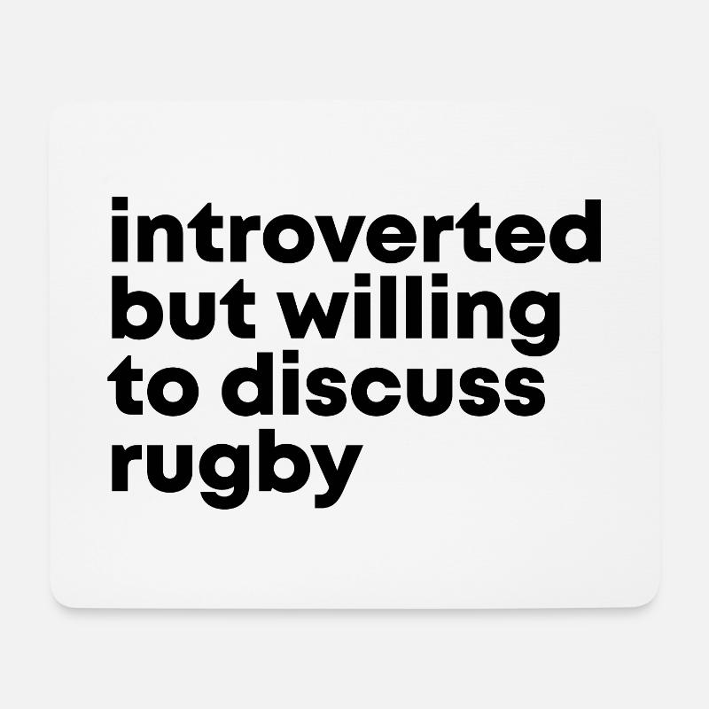 Rugby - Mousepad (Querformat) - Weiß