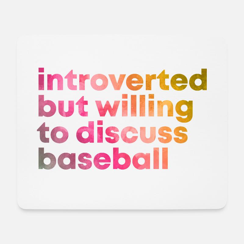 Baseball - Mousepad (Querformat) - Weiß
