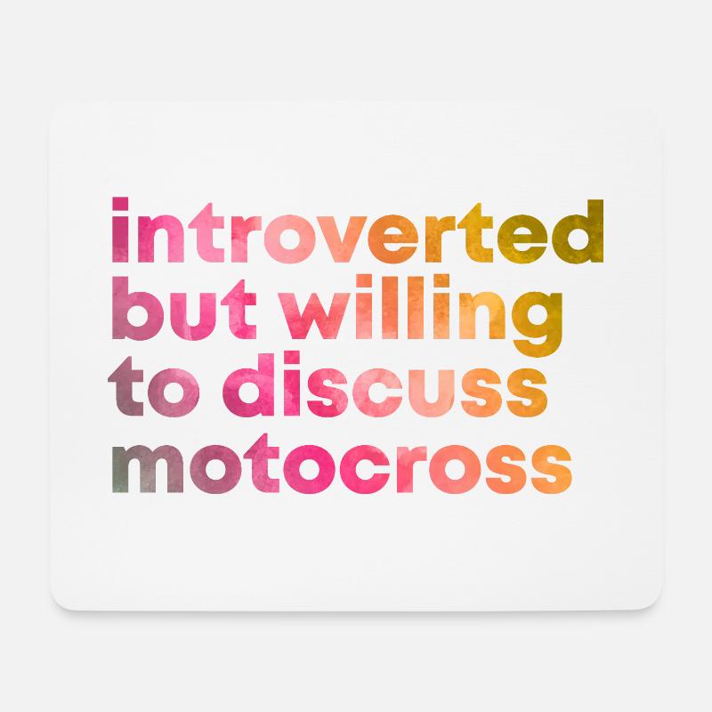Motocross - Mousepad (Querformat) - Weiß