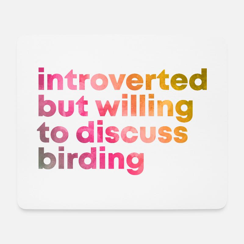 Vogelbeobachtung - Mousepad (Querformat) - Weiß