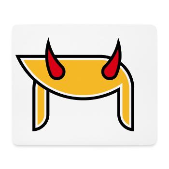 Donald Hörner (Frisur Teufel Pop Art / 3C) - Mousepad (Querformat) - Weiß - Vorne