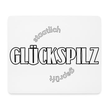 Glückspilz - Mousepad (Querformat) - Weiß - Vorne