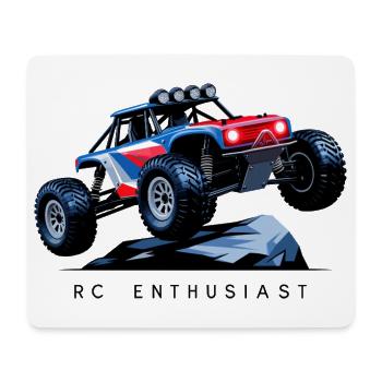 RC Car - Mouse Pad (horizontal) - white - Front