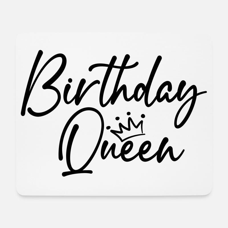 Birthday Queen, Geburtstagsshirt, Queen - Mousepad (Querformat) - Weiß
