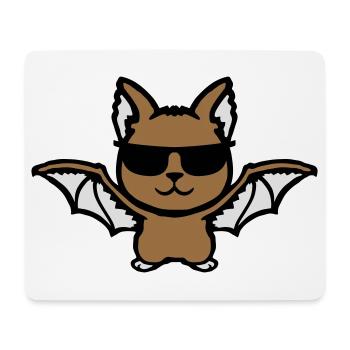 Cute Bat Sunglasses Cool Halloween Funny - Mouse Pad (horizontal) - white - Front