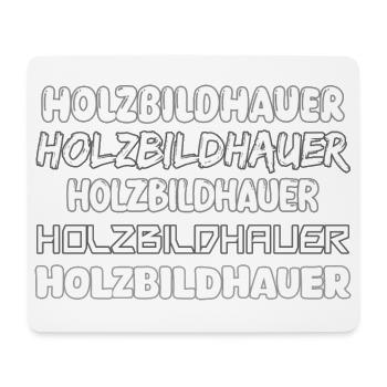 Job Holzbildhauer - Mousepad (Querformat) - Weiß - Vorne