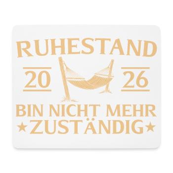 Ruhestand 2026 Abschiedsgeschenk Rente - Mousepad (Querformat) - Weiß - Vorne