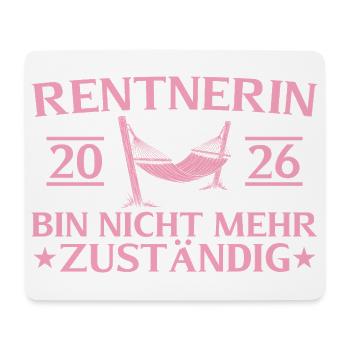Rentnerin 2026 Ruhestand Abschied Kollegin - Mousepad (Querformat) - Weiß - Vorne