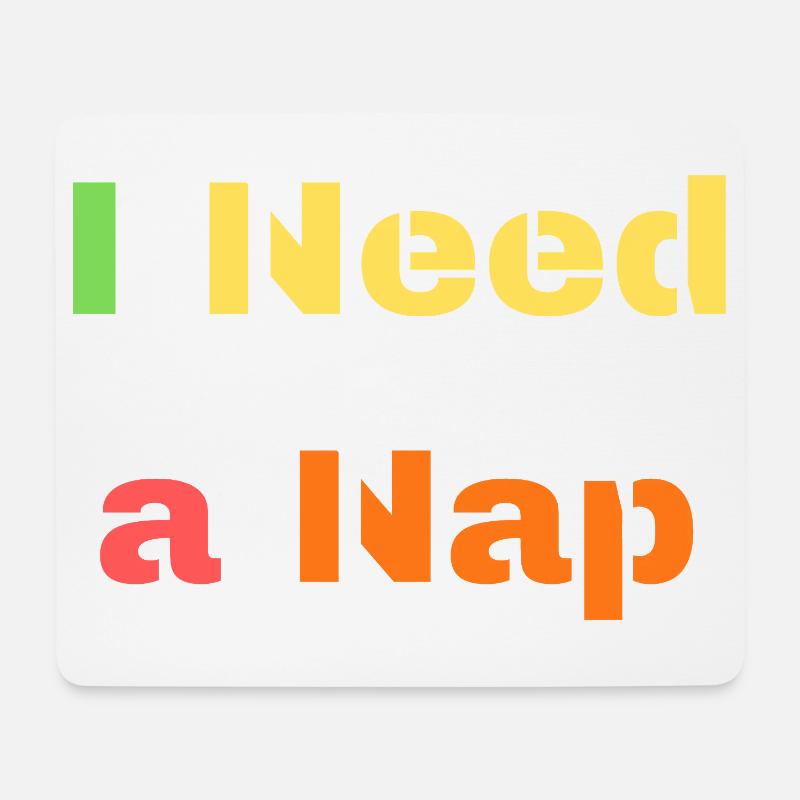 Ich brauche ein Nickerchen-Shirt – Lazy Mood Tee - Mousepad (Querformat) - Weiß