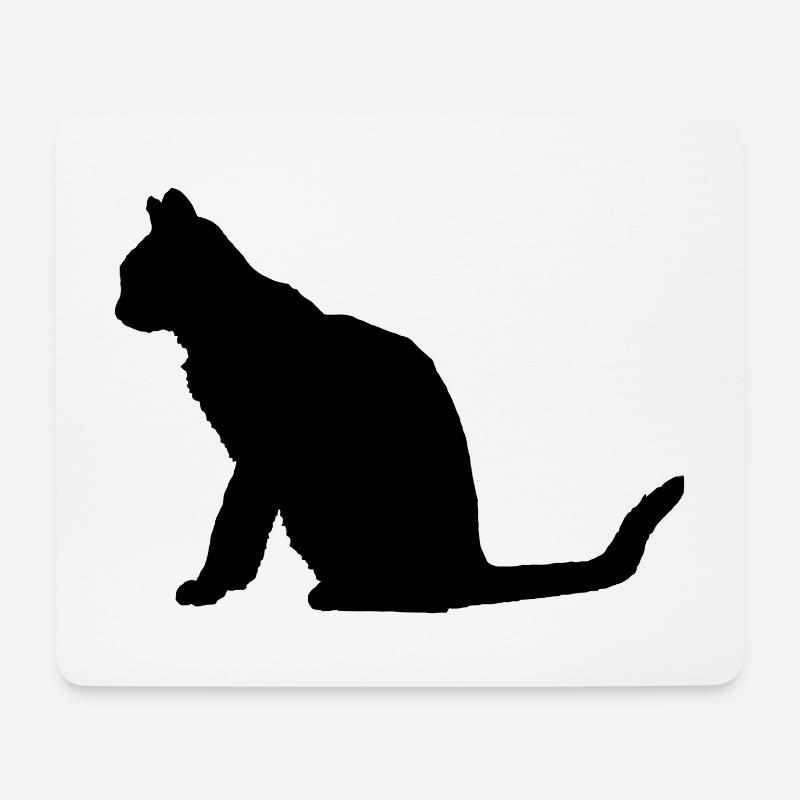 Katze - Mousepad (Querformat) - Weiß