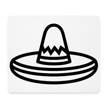 chapeau mexicain - Tapis de souris (format paysage) - blanc - Devant