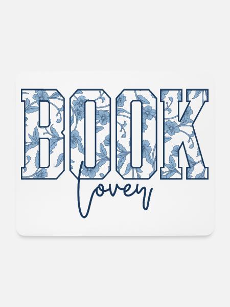 Floral Buch Liebe - Mousepad (Querformat) - Weiß