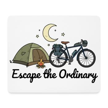 Bikepacking Escape the Ordinary Adventure Art - Mouse Pad (horizontal) - white - Front