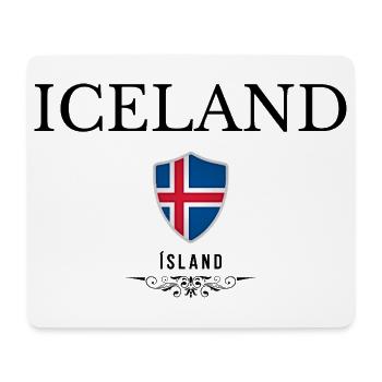 Drapeau de l’Islande, fierté islandaise - Tapis de souris (format paysage) - blanc - Devant