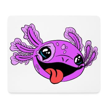 Naughty Axolotl with Tongue - Mouse Pad (horizontal) - white - Front