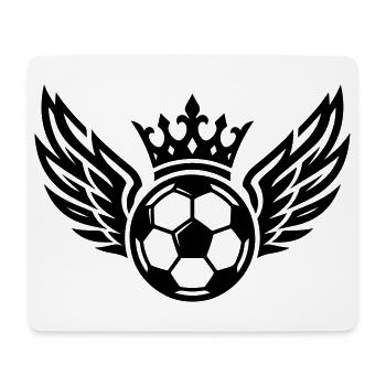 Fussball Wappen Krone Symbol - Mousepad (Querformat) - Weiß - Vorne
