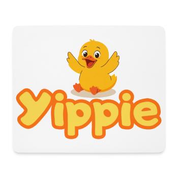 Canard Yippie - Tapis de souris (format paysage) - blanc - Devant