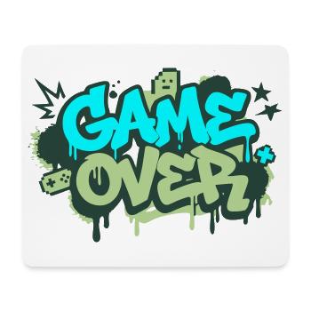 Game Over Graffiti Logo - Mousepad (Querformat) - Weiß - Vorne