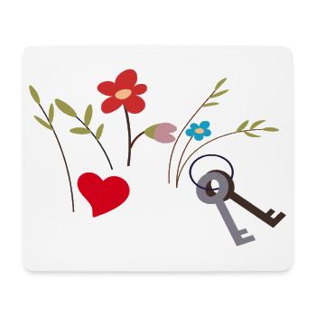 Zu Hause - Mousepad (Querformat) - Weiß - Vorne