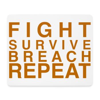 Fight Survive Breach Repeat Motif - Mouse Pad (horizontal) - white - Front