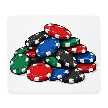 Pokerchips Pyramide Motiv - Mousepad (Querformat) - Weiß - Vorne