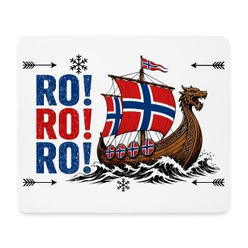  Norwegen Wikinger Langschiff RO RO RO Nordische - Mousepad (Querformat) - Weiß - Vorne