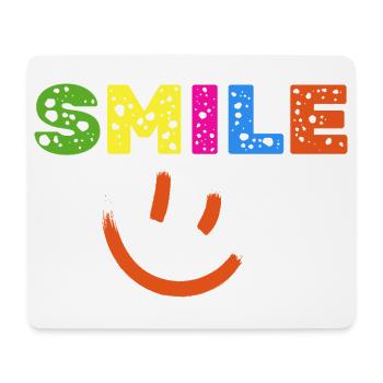 Smile Farbexplosion, Gute Laune Shirt, Statement  - Mousepad (Querformat) - Weiß - Vorne