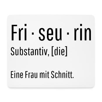 Friseurin Substantiv Definition Geschenk - Mousepad (Querformat) - Weiß - Vorne