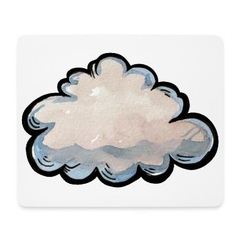 Pastel Cloud Aquarellgrafik - Mousepad (Querformat) - Weiß - Vorne