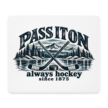 Eishockey Shirt Retro - Always Hockey - Mousepad (Querformat) - Weiß - Vorne