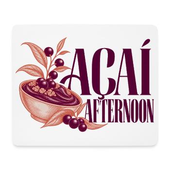 Acai Afternoon Botanischer Aufnäher mit Acai Bowl - Mousepad (Querformat) - Weiß - Vorne