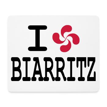 i love biarritz - lauburu - Tapis de souris (format paysage) - blanc - Devant