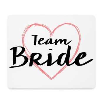 Team Bride Heart Bachelor Party - Mouse Pad (horizontal) - white - Front