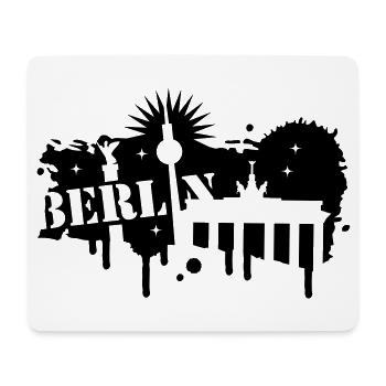 Berlin, Porte de Brandebourg et Colonne de la - Tapis de souris (format paysage) - blanc - Devant