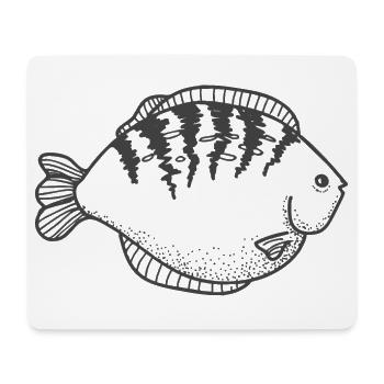 Spiral fish with dorsal stripes - Mouse Pad (horizontal) - white - Front