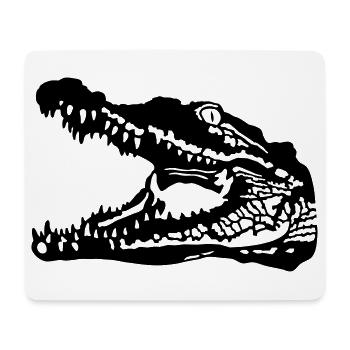 Crocodile - Tapis de souris (format paysage) - blanc - Devant