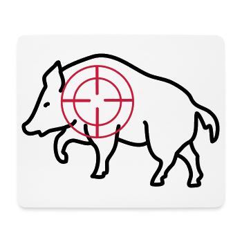 sanglier - Tapis de souris (format paysage) - blanc - Devant