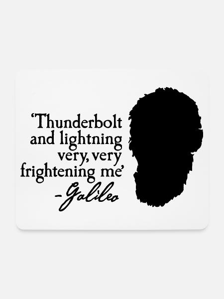 Galileo - Thunderbolt and lightning very... 2clr - Mousepad (Querformat) - Weiß
