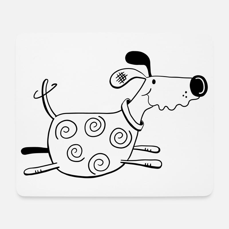 Funny Running Dog - Dogs - Gift - Cartoon - Mouse Pad (horizontal) - white