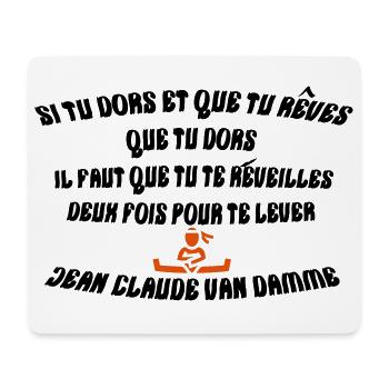 rever de dormir - Tapis de souris (format paysage) - blanc - Devant